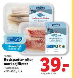 Lidl Rødspætte- eller mørksejfileter tilbud