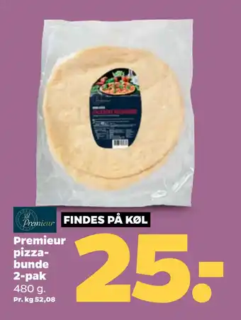 Netto Premieur pizzabunde 2-pak tilbud