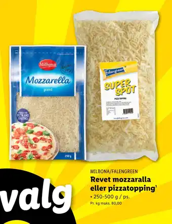 Lidl Revet mozzaralla eller pizzatopping tilbud