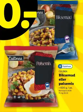 Lidl Biksemad eller pølsemix tilbud