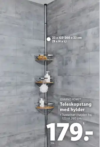 Lidl Teleskopstang med hylder tilbud