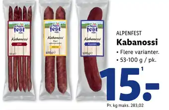 Lidl Kabanossi tilbud