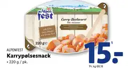 Lidl Karrypølsesnack tilbud