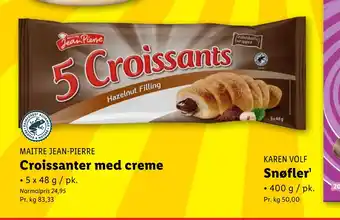 Lidl Croissanter med creme tilbud