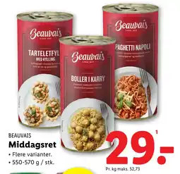 Lidl Middagsret tilbud