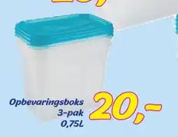 Hi five Opbevaringsboks 3-pak 0,75L tilbud