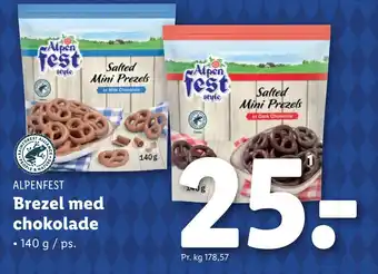 Lidl Brezel med chokolade tilbud