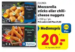 Lidl Mozzarella sticks eller chilicheese nuggets tilbud