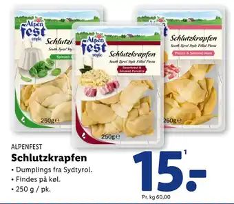 Lidl Schlutzkrapfen tilbud