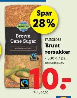 Lidl Brunt rørsukker tilbud