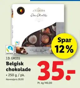 Lidl Belgisk chokolade tilbud