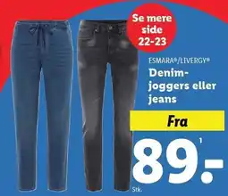 Lidl ESMARA/LIVERGY Denimjoggers eller jeans tilbud