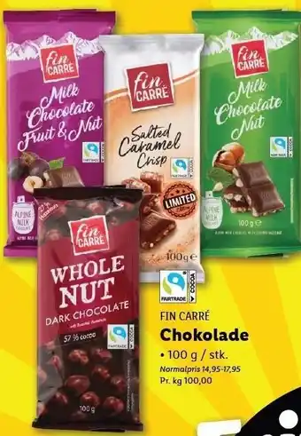 Lidl Fin Carré Chokolade tilbud