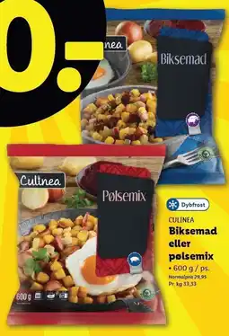 Lidl Culinea Biksemad eller pølsemix tilbud