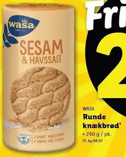 Lidl Wasa Runde knækbrød tilbud