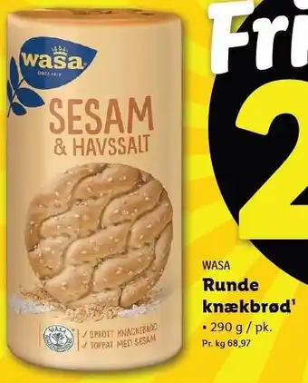 Lidl Wasa Runde knækbrød tilbud