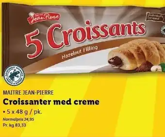 Lidl Maitre Jean-Pierre Croissanter med creme tilbud