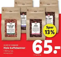 Lidl EN BID AF DANMARK Hele kaffebønner tilbud