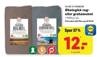 Lidl EN BID AF DANMARK Økologisk rug- eller grahamsmel tilbud