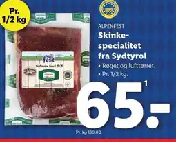 Lidl ALPENFEST Skinkespecialitet fra Sydtyrol tilbud