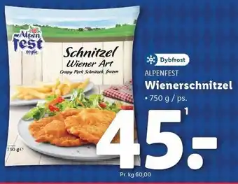 Lidl ALPENFEST Wienerschnitzel tilbud