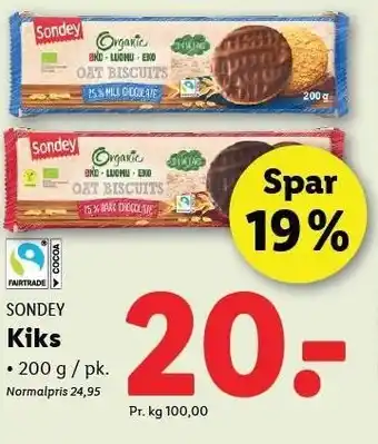 Lidl SONDEY Kiks tilbud