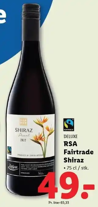 Lidl DELUXE RSA Fairtrade Shiraz tilbud