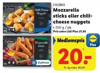 Lidl CULINEA Mozzarella sticks eller chilicheese nuggets tilbud