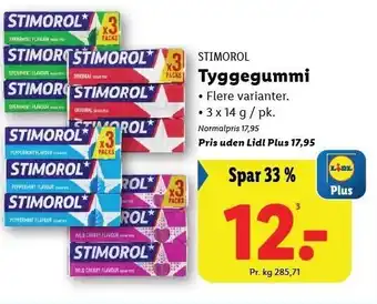 Lidl STIMOROL Tyggegummi tilbud