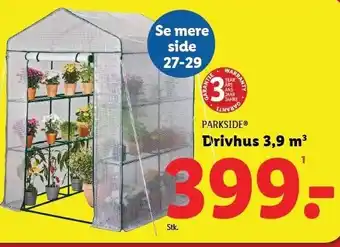 Lidl PARKSIDE Drivhus 3,9 m3 tilbud