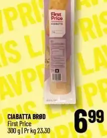 Løvbjerg FIRST PRICE CIABATTA BRØD tilbud