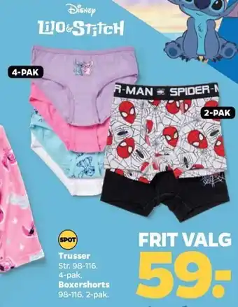 Netto Trusser eller Boxershorts tilbud