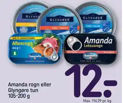 REMA 1000 Amanda rogn eller Glyngøre tun 105-200 g tilbud