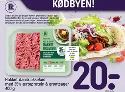 REMA 1000 Hakket dansk oksekød med 35% ærteprotein & grøntsager 400 g tilbud