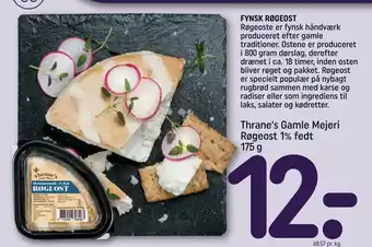 REMA 1000 Thrane's Gamle Mejeri Røgeost 1% fedt 175 g tilbud