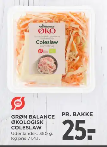 MENY GRØN BALANCE ØKOLOGISK COLESLAW tilbud