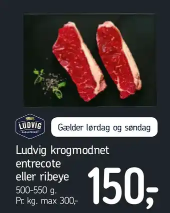 Føtex Ludvig krogmodnet entrecote eller ribeye tilbud