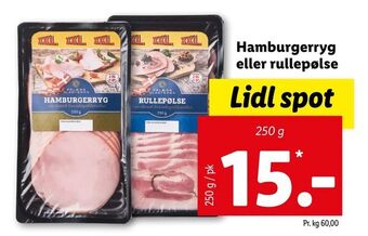 Let-Køb Hamburgerryg eller rullepølse tilbud