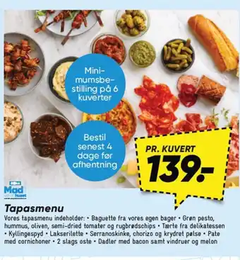 Bilka Tapasmenu tilbud