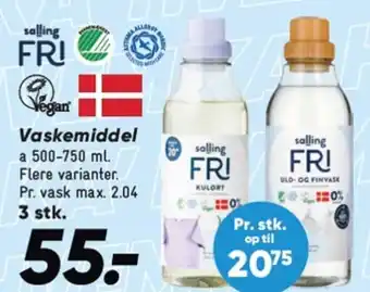 Bilka Vaskemiddel tilbud