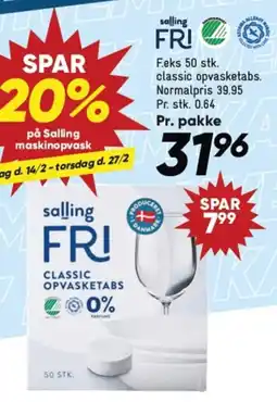 Bilka Classic opvasketabs tilbud