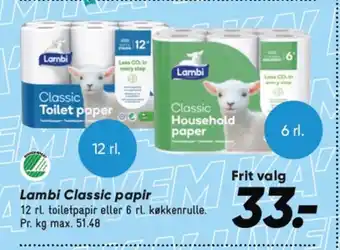 Bilka LAMBI Classic papir tilbud