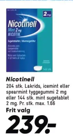 Bilka NICOTINELL tilbud