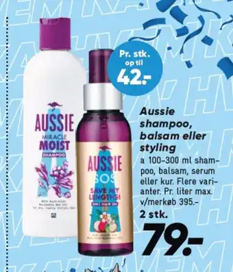 Bilka AUSSIE shampoo, balsam eller styling tilbud