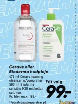 Bilka Cerave eller Bioderma hudpleje tilbud