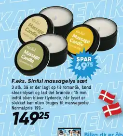 Bilka Sinful massagelys sæt tilbud