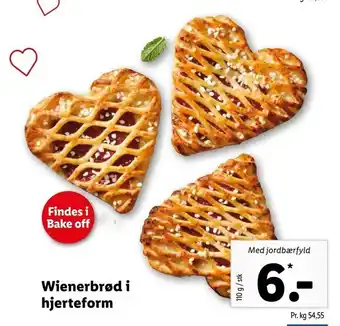Wienerbrød i hjerteform