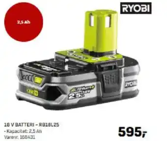 Bygma 18 V batteri - RG18L25 tilbud