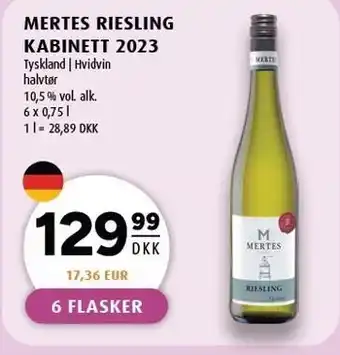 Scandinavian Park MERTES RIESLING KABINETT 2023 tilbud