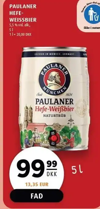 Scandinavian Park PAULANER HEFEWEISBIER tilbud